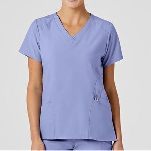 W123 Women's Stylized V-Neck Scrub Top [XS]